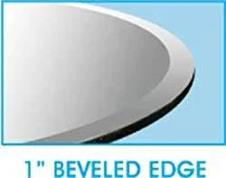 36 Square Glass Table Top 1 2 Thick Beveled Edge V35732