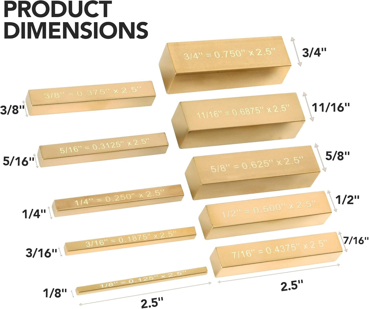 10 Brass Setup Blocks Height Gauge Woodworking Tools M22512