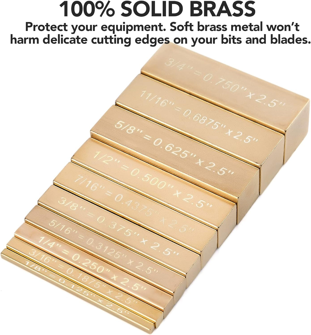 10 Brass Setup Blocks Height Gauge Woodworking Tools M22512