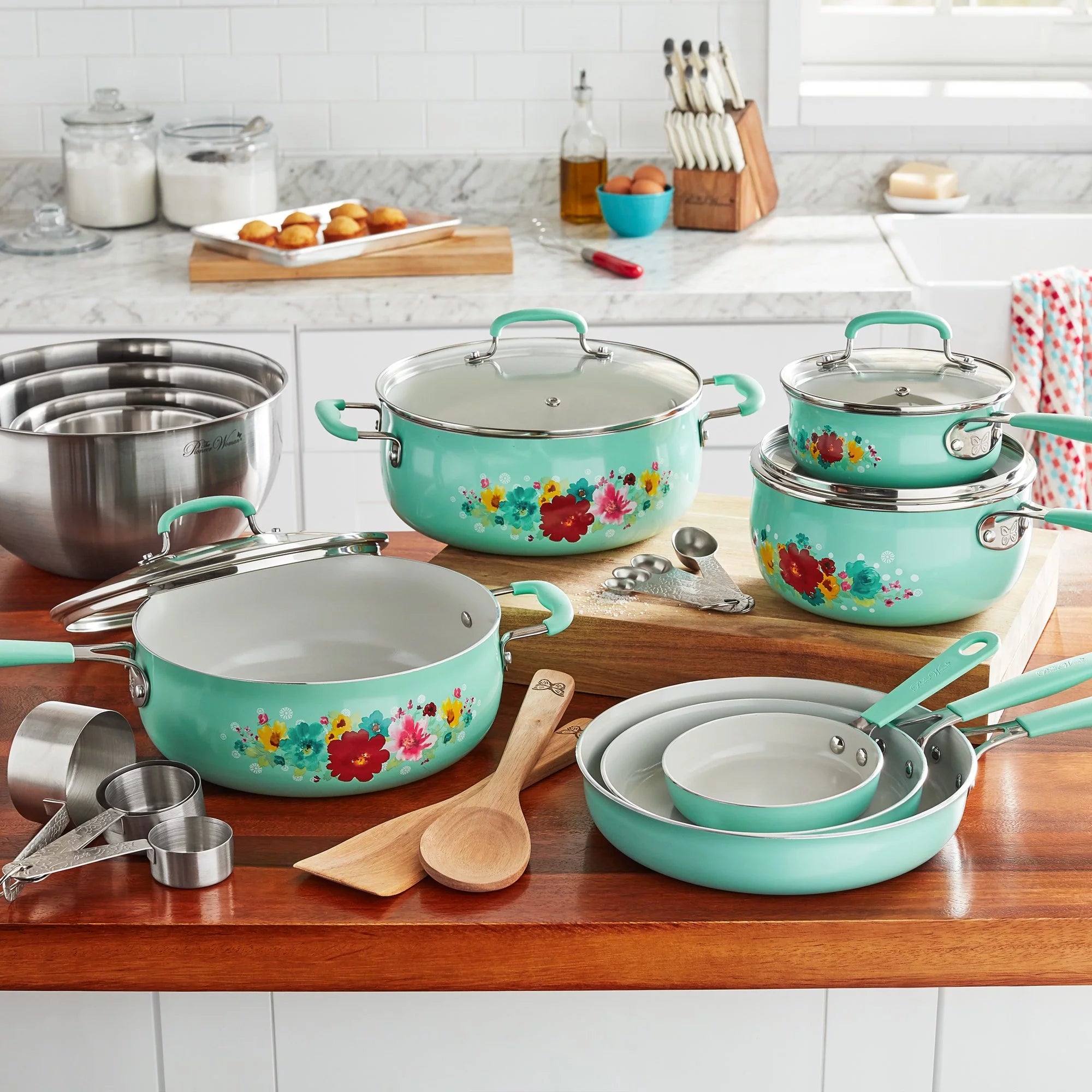 25 Piece Ceramic Cookware Set I2689