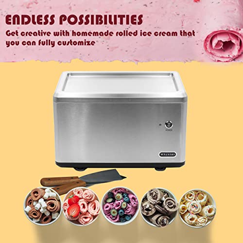 0.5-Quart Stainless Steel Rolled Ice Cream Maker with Compressor R181405