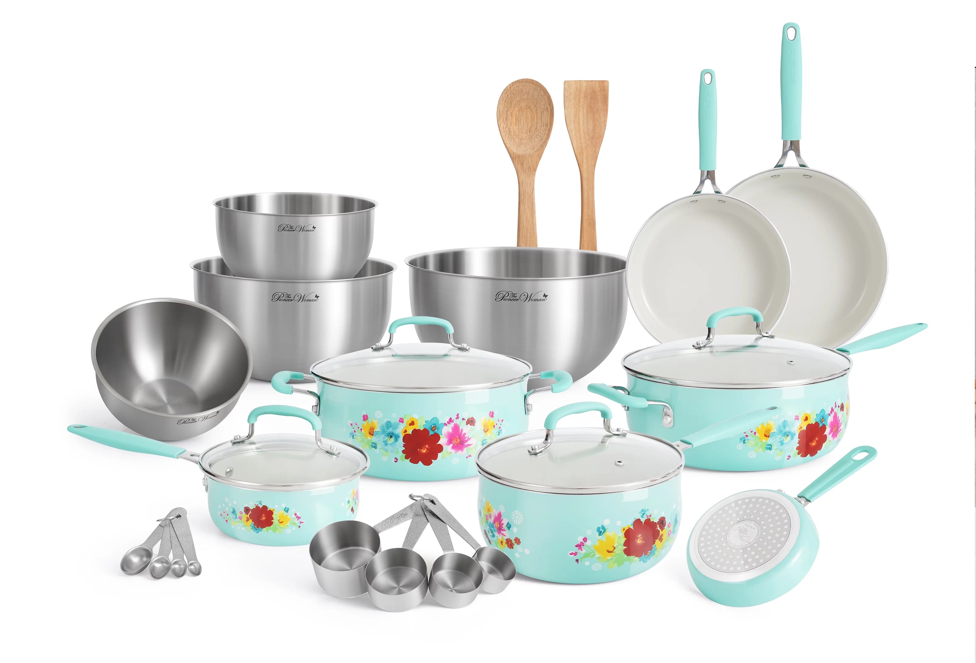 25 Piece Ceramic Cookware Set I2689