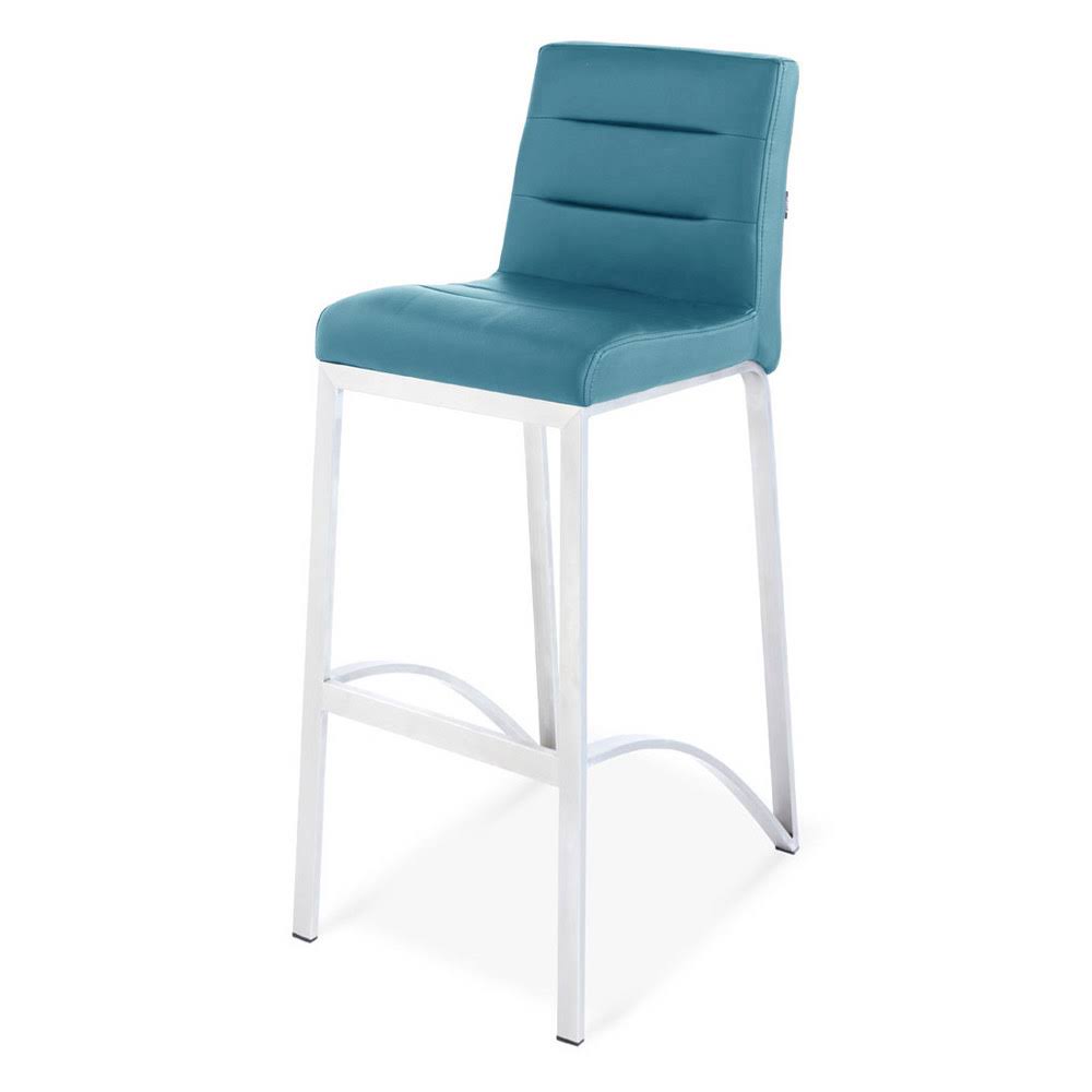 Teal Bar Stool with Metal Base A1308