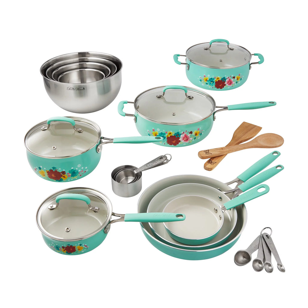 25 Piece Ceramic Cookware Set I2689