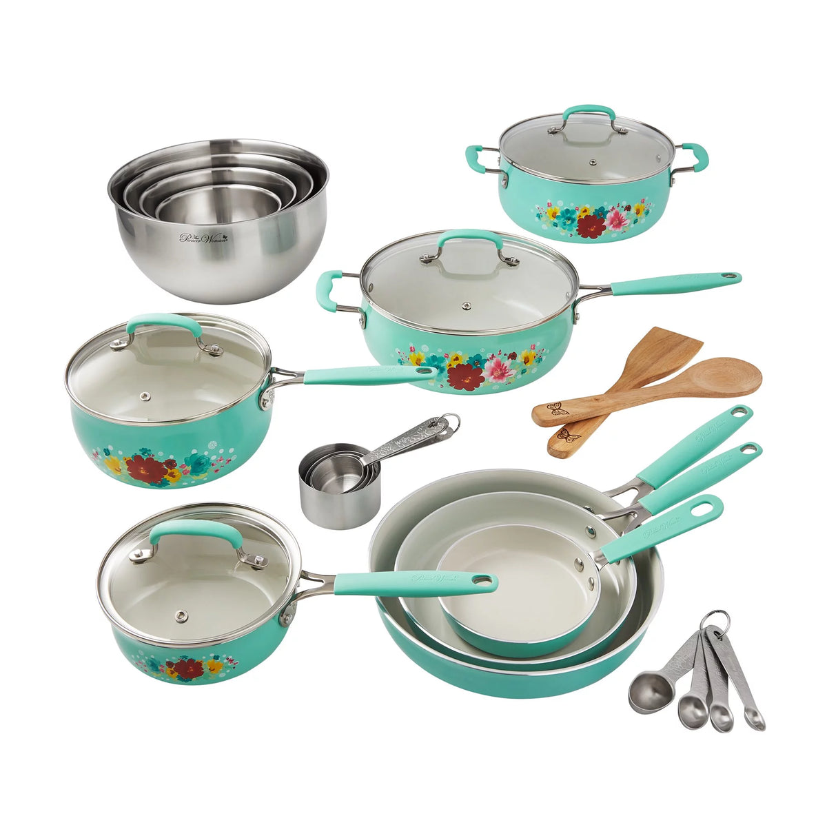 25 Piece Ceramic Cookware Set I2689