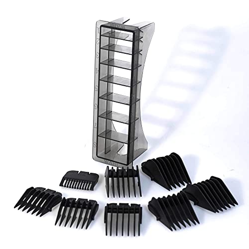 Black 8 Piece Taper Attachment Comb Set O548