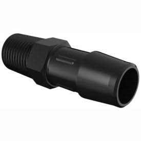 1/4-19 BSP to 1/2x22 Barbed Adapter, Glass Filled Black Nylon Q8033