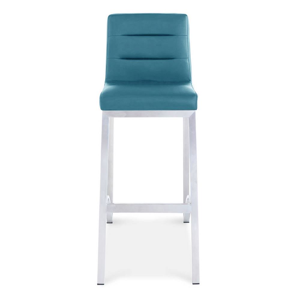 Teal Bar Stool with Metal Base A1308